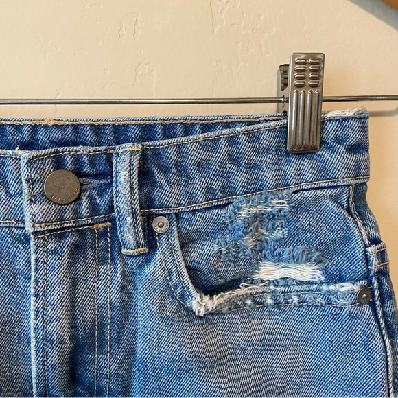 NWT All Saints Philly Denim Embroidered Mini Skirt 2 - Picture 7 of 11